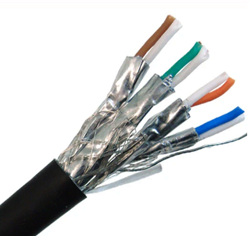 CAT7A 벌크 이더넷 케이블, 10G 실내 / 실외 이중 차폐 솔리드 구리 S / FTP, 23 AWG 1000ft